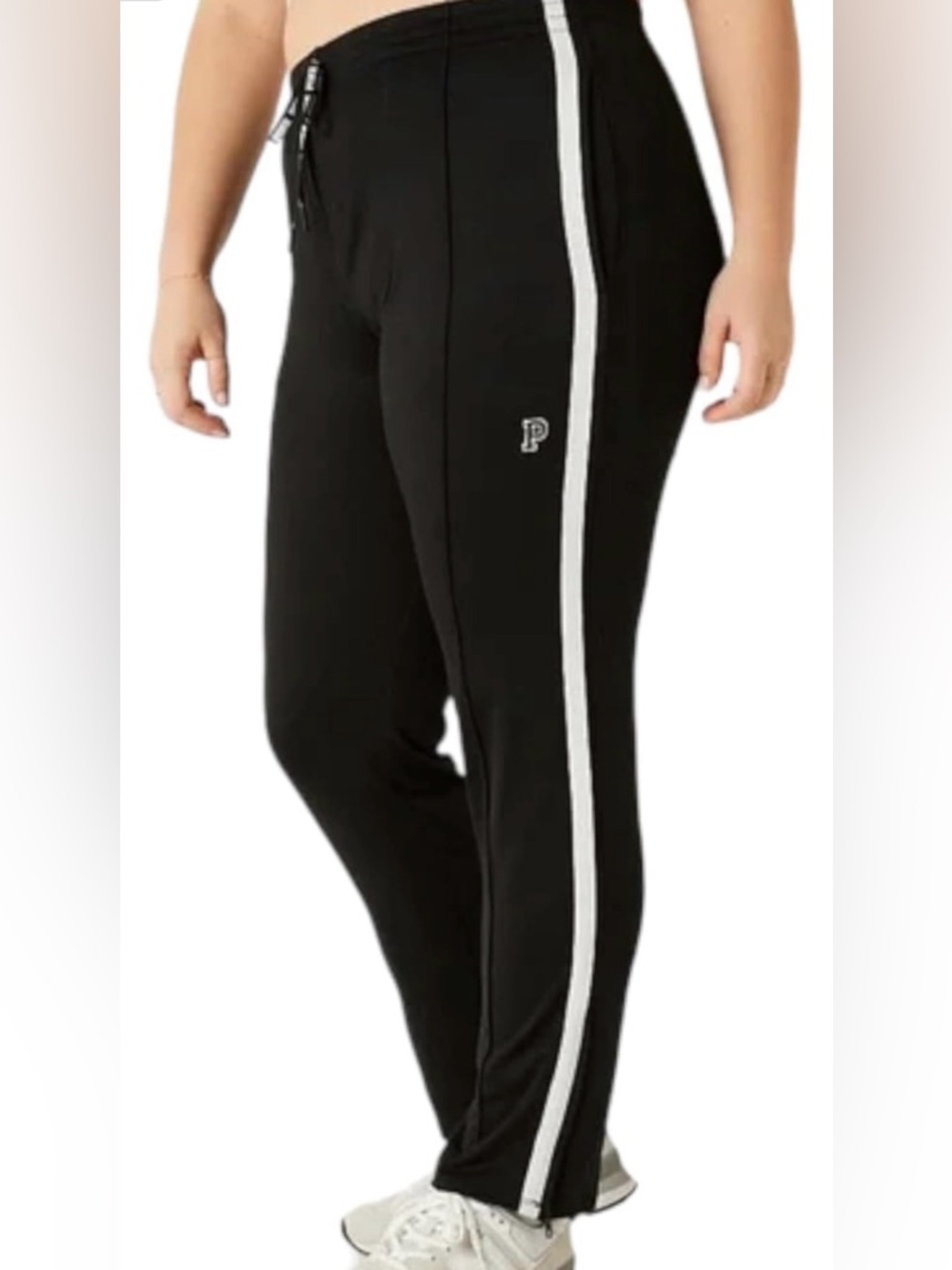 PINK Victoria's Secret Black Jogger Pants with Branded Drawstring
